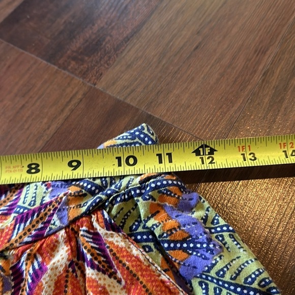 Band of Gypsies high rise shorts size XS multicolor boho fringe elastic waist - Picture 6 of 7